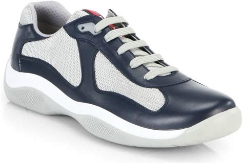 Sneakers America's Cup in pelle in Blu 